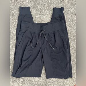 Lululemon Dark Blue Dance Studio Mid Ride Joggers.